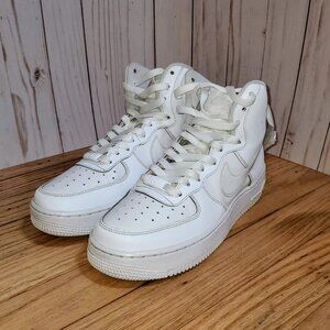 653998 100 Nike Air Force 1 High GS 'White' 6Y